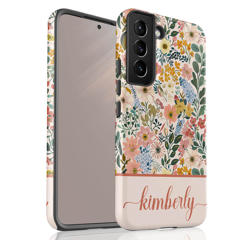 Custom Name Boho Chic Paradise Floral Galaxy Case
